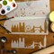 London Detailed Skyline Cake Stencil Side | C1001 by Designer Stencils | Cake Decorating Tools | Baking Stencils for Royal Icing, Airbrush, Dusting Powder | Reusable Plastic Food Grade Stencil for Cakes | Easy to Use & Clean Cake Stencil